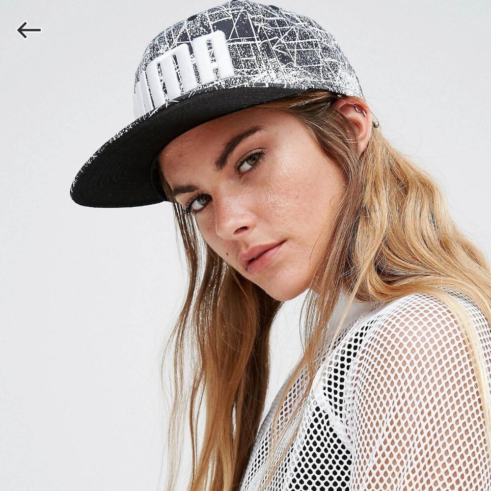 Puma Line Print Snapback Cap